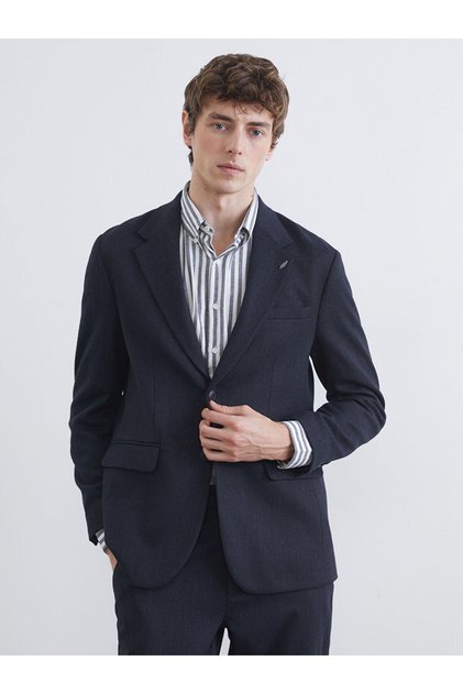 Southblue Navy Blue Standard Fit Men's Blazer Jacket
