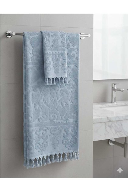 Gray Authentic Cotton Bath Head Towel