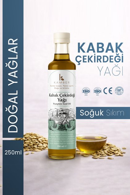Kabak Çekirdeği Yağı Soğuk Sıkım Doğal Bitkisel Yağ 250 ml