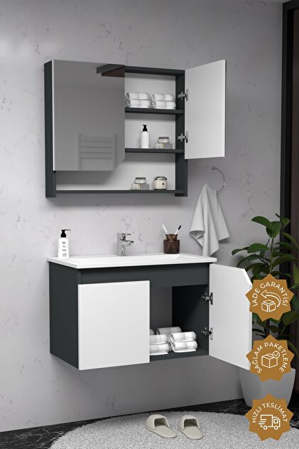 TETA HOME Napoli 80 cm MDF Banyo Dolabı Seti - Fiyatı, Yorumları