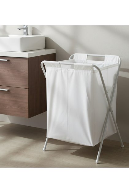 Jall 50 lt 8 kg Kapasiteli Beyaz Katlanır Çamaşır Sepeti