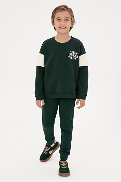 Boy's Dark Green Sweatpants 50314026-Vr079