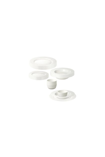 24 Parça OFANTLIGT Yemek Takımı MeridyenDukkan Beyaz Renk Modern Klasik Set Feldispat Porselen