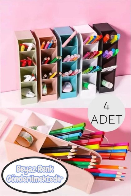 Vorg 4 Pieces Pen Holder Desk Top Organizer Organizer - Pen Brush Drawer Organizer