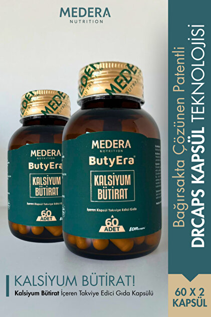 Medera Nutrition 2 Adet Kalsiyum Bütirat İçeren Takviye Edici Gıda (Postbiyotik)