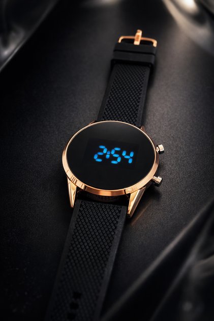 Unisex Digital Display Silicone Strap Wristwatch