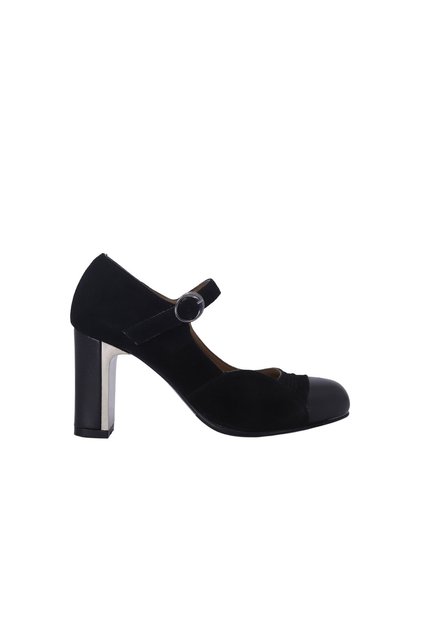 26278S Genuine Suede Leather Heeled Women's Shoes