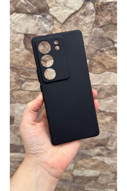Vivo V29 Compatible Silicone Shock-Absorbing Classic Protective Rubber Case