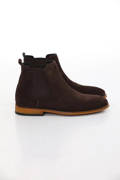 Romeo Model Suede Leather Injection Sole Chelsea Boots
