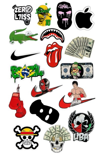 Fun Character Sticker Set – 22X30 cm | Pop Art & Street Art