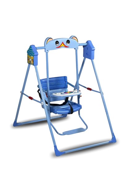 Children's swing with music and triple safety belt, children's swings for kids, plastic with musical effects - foldable.