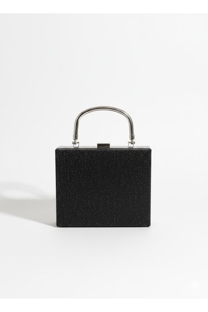Glitter Square Portfolio (Clutch) Evening Bag with Black and Different Color Options