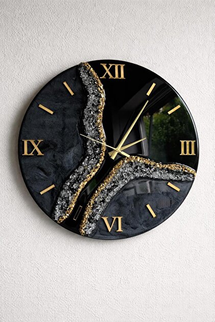 Ceas de perete elegant cu design epoxidic de 40 cm, ceas decorativ modern și elegant