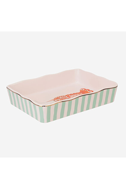 Animals White Porcelain Oven Dish 30X20X6.5 cm