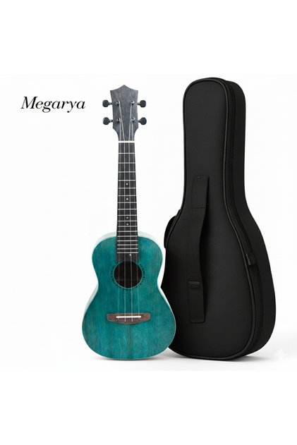 24 Inch Concert Ukulele Green| Beginner Kids Hawaii Acoustic Uke with Gig Bag