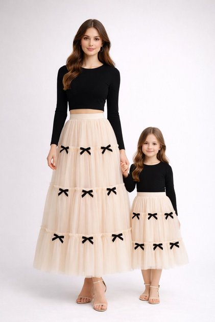 Mother Daughter Matching Design Two-Piece Set
