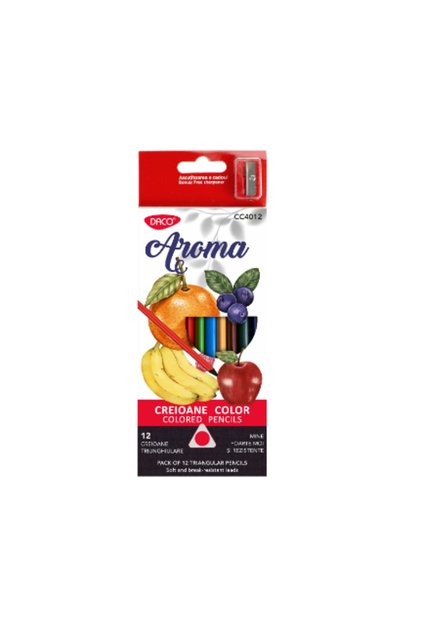 Creioane colorate parfumate, set 12 culori, Aroma, Daco