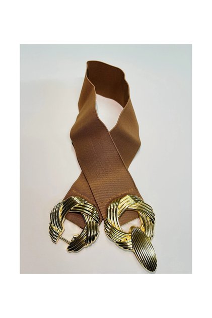 Women's Twist Buckle Elastic Belt