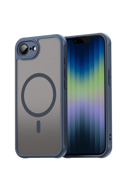Husa iPhone 16e - HaloFrost II MagSafe - Albastru Marin