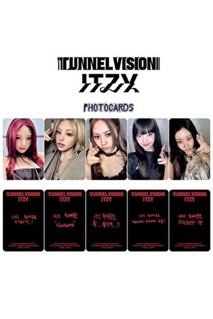 Kpop Dünyasi ITZY '' Tunnel Vision '' Photocards Set Photobook A