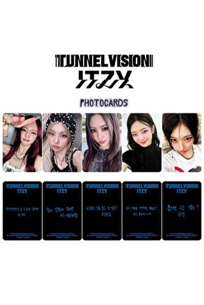 Kpop Dünyasi ITZY '' Tunnel Vision '' Photocards Set Photobook B