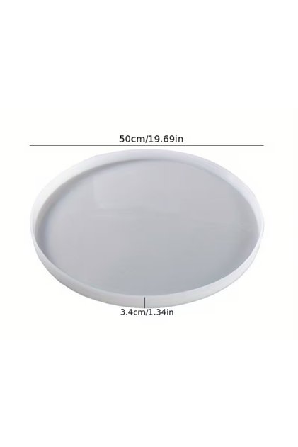 EPOKSİ REÇİNE SİLİKON KALIP MEGA BOY MUHTELİF YUVARLAK SEHPA SAAT KALIBI 50 CM ÇAP x 3 CM DERİNLİK