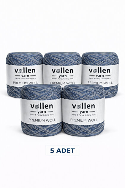 5 ADET Premium Woll %100 Yün Örgü İpi 500 gr – El Örgüsü & Tığ İşi Yün İp