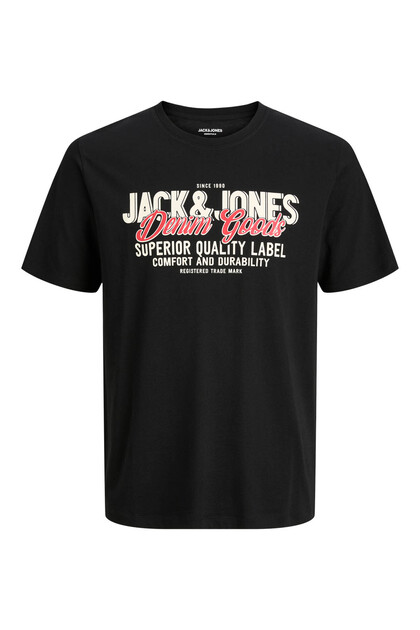 Jack & Jones Jjelogo Tee Ss O-Neck 2 Col Siyah Erkek T-Shirt