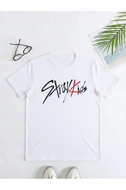 StrayKids με τύπωμα Premium μπλουζάκι με λαιμόκοψη από 100% βαμβάκι για παιδιά