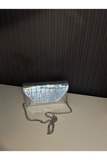 Women's Crocodile Look Small Shoulder Bag Clutch Bag