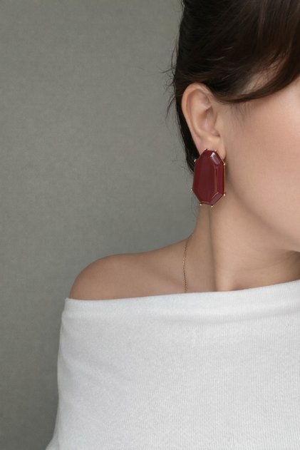 Burgundy Color Earrings