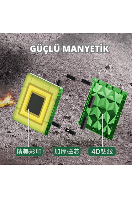 YILDIRIM OYUNCAK Oyuncak Military Askeri Üs Manyetik Puzzle Block