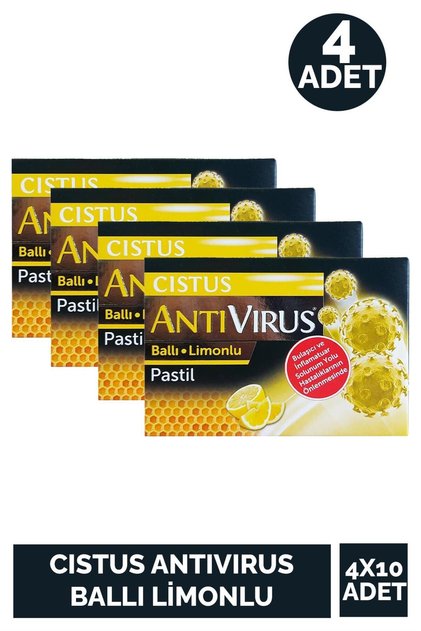 Antiviruses Honey Lemon Pastil 10 Pieces 4 Units