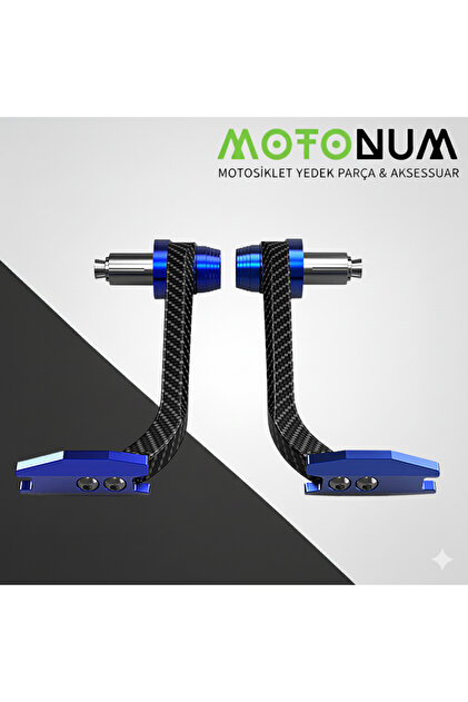 Motonum Apec Ps3 Manet Koruma Karbon Desenli-Mavi Detaylı-Mkm04833