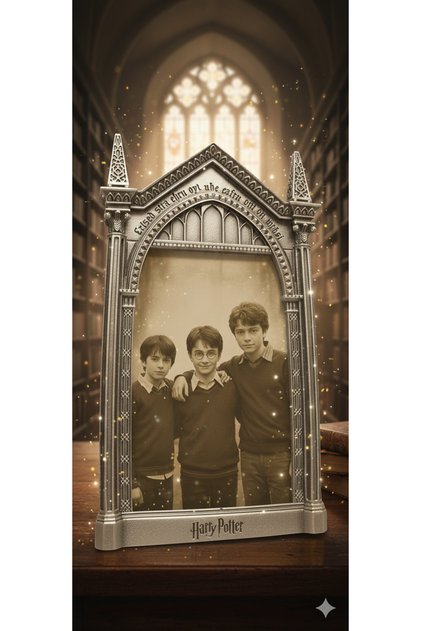Harry Potter Kelid Aynası Fotoğraf Çerçevesi - Reçine & Mermer Tozu 22x15 Cm