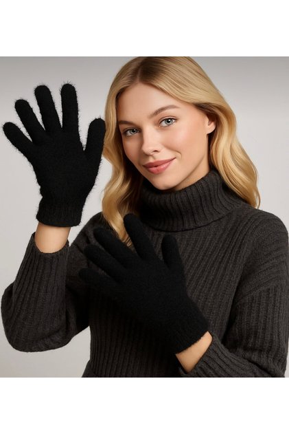 Soft Textured Plush Gloves