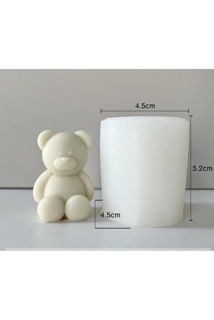 Matrita de silicon, Milmatt, Model Ursulet, pentru lumanari, , 45 x 45 x 52 mm