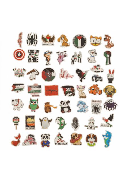 Sticker Pack (50 Pcs) – Cartoon, Anime & Logo Vinyl Stickers for Laptop, Phone, Luggage 19