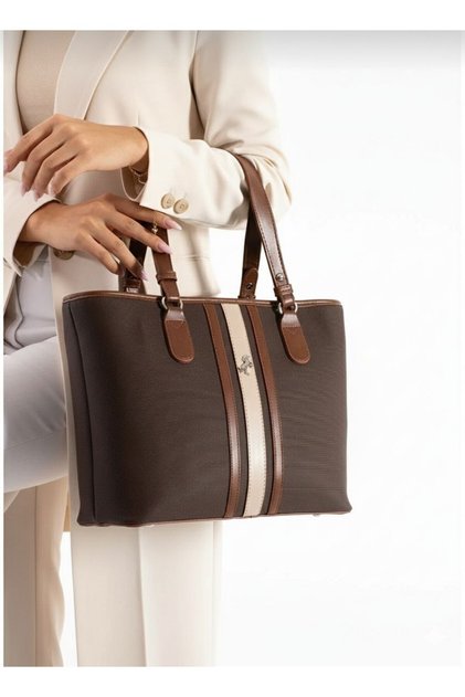 Miami Polo Women's Large Size 4-Section Adjustable Long Strap Shoulder Bag (33X27Cm)