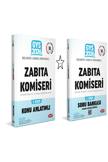 Data Yayınları Belediye Zabıta Personeli Zabıta Komiseri 1. Grup