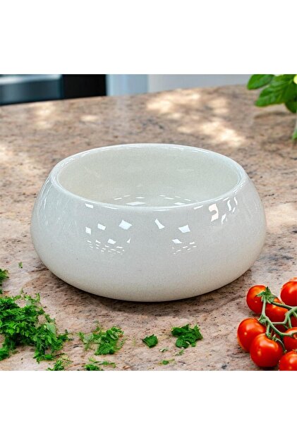 Curved Model Porcelain Bowl 10 cm Tkebt White