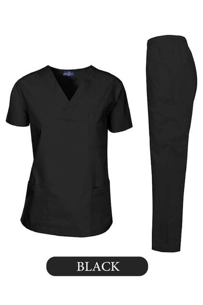 Medical Scrub Suit Black Color for Men and Women