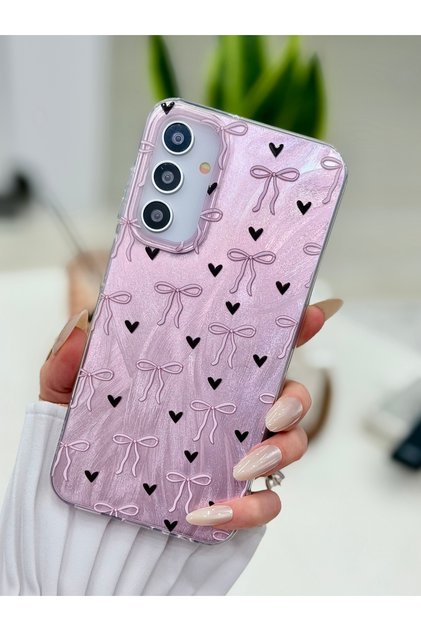 Galaxy A36 5g ve A56 5g Uyumlu Shine Fiyonk Tasarımlı Renk Geçişli Esnek Silikon Kılıf