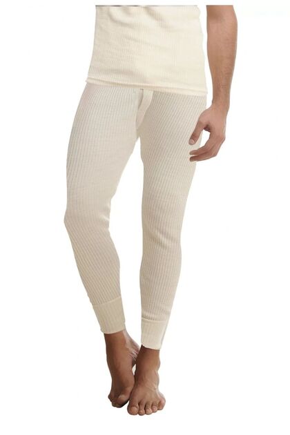 Men'S, Cream, 100% Merino Wool, Long Johns (Thermal Socks Gift)