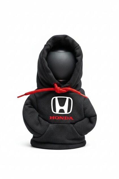 Honda Logo Black Red Gear Shift Hoodie Car Gear Shift Outfit Shifter Fleece Auto Accessory Gear Shift Knob