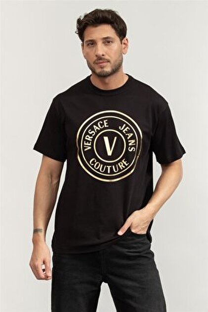 VERSACE JEANS COUTURE Erkek Bisiklet Yaka T-shirt74gaht05cj00t