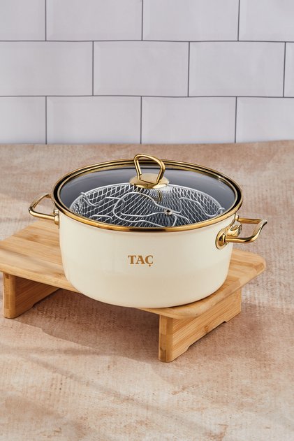 Frying Pan Enamel 22 cm 4 Liters