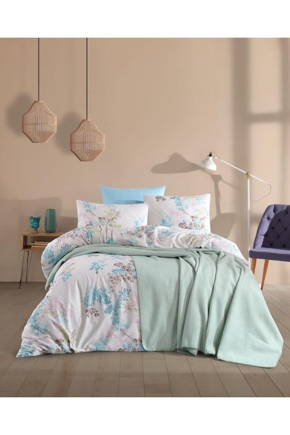 With Blanket | Winter Blanket Duvet Cover Set 100% Cotton Ranforce Double Size