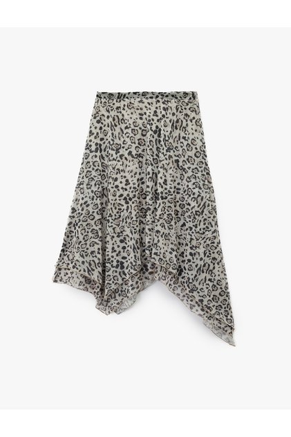 Women's Skirt 6Wal70029Ik Beige Patterned