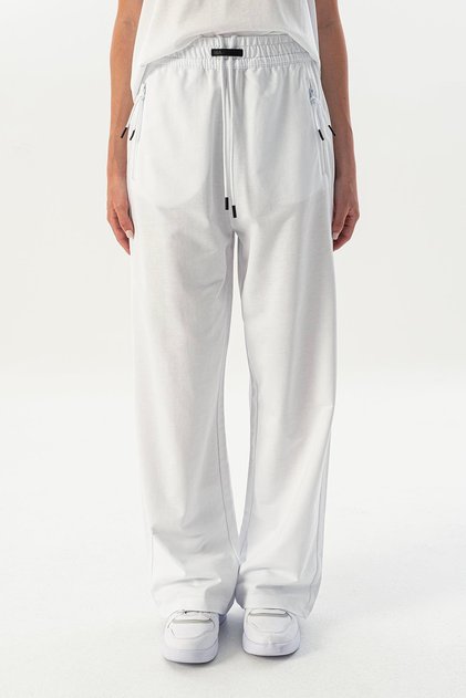Comfort Women's Wide Leg White Sweatpants